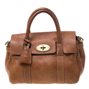 Pre Owned Mulberry Brown Bayswater Leather Tote 