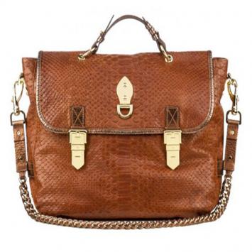 Pre Owned Mulberry Brown Snakeskin Tillie Satchel