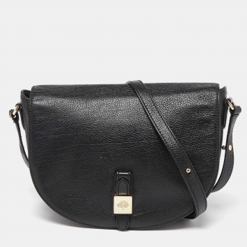 Pre Owned Mulberry Black Leather Tessie Crossbody Bag