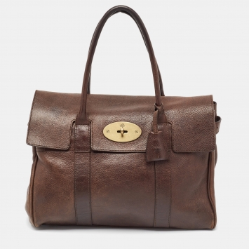 Pre Owned Mulberry Dark Brown Leather Bayswater Satchel