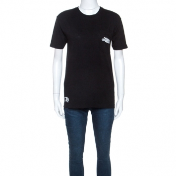 Pre Owned Off white x Chrome Hearts Black Cotton T-shirt S