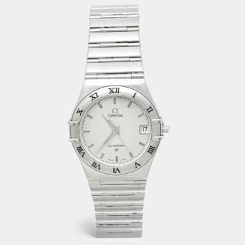 Pre Owned Omega Constellation 1512.30.00 Silver Dial Stainless Steel Women Wristwatch 33.50 mm
