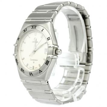 Pre Owned Omega Silver Stainless Steel Constellation Women's Wristwatch 33MM