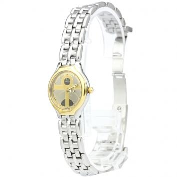 Pre Owned Omega Two Tone 18K Yellow Gold and Stainless Steel De Ville Women's Wristwatch 23MM