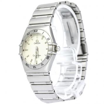 Pre Owned Omega Silver Stainless Steel Constellation Women's Wristwatch 25MM