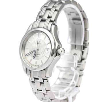 Pre Owned Omega Silver Stainless Steel Seamaster Women's Wristwatch 26MM