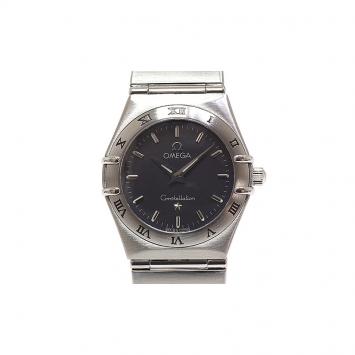 Pre Owned Omega Grey Stainless Steel Constellation Women's Wristwatch 24MM