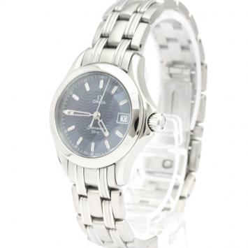 Pre Owned Omega Blue Stainless Steel Seamaster 120M 2581.81 Women's Wristwatch 26 MM