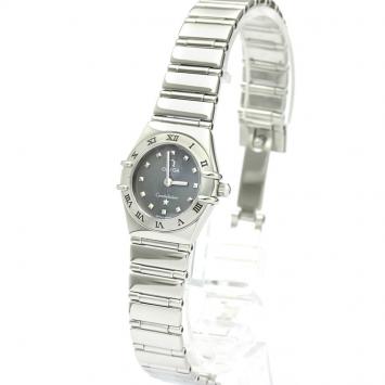 Pre Owned Omega Gray Stainless Steel Constellation 1561.51 Women's Wristwatch 22 MM