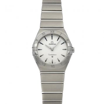 Pre Owned Omega Silver Stainless Steel Constellation Manhattan 131.10.28.60.02.001 Women's Wristwatch 28 MM
