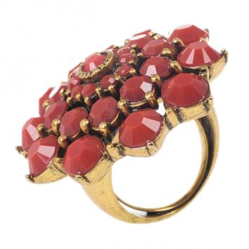 مملوكة مسبقًا Oscar de la Renta Cabochon Ring Size 52