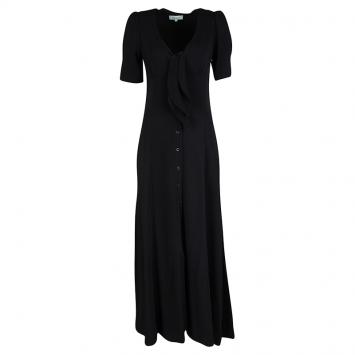Pre Owned Paul and Joe Navy Blue Front Tie Detail Grives Maxi Dress M