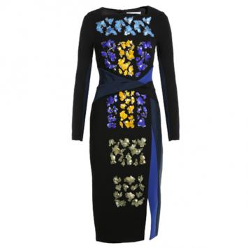 Pre Owned Peter Pilotto Codie Embellished Printed Dress S