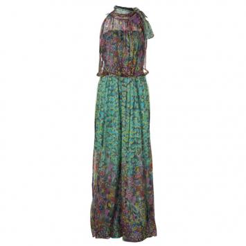 Pre Owned Philosophy Di Alberta Ferretti Multicolor Print  Maxi Dress M