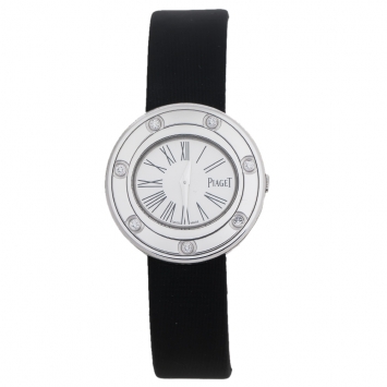 Pre Owned Piaget Silver 18K White Gold Diamond Possesion G0A35085 Women's Wristwatch 29 mm