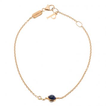 Pre Owned Piaget Possession Diamond Lapis Lazuli 18k Rose Gold Bracelet