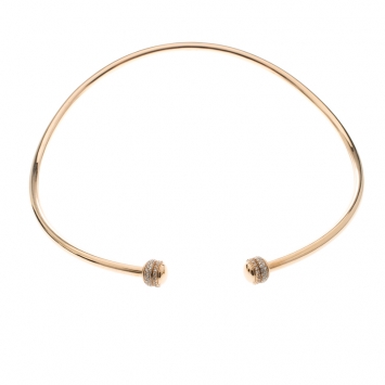 Pre Owned Piaget Possession Diamond & 18k Rose Gold Rigid Necklace 
