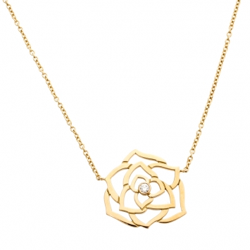 Pre Owned Piaget Rose Diamond 18k Rose Gold Necklace 