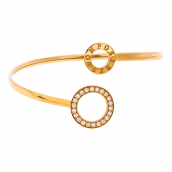 Pre Owned Piaget Possession Diamond 18K Rose Gold Adjustable Bypass Bracelet 16
