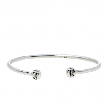 Pre Owned Piaget Possession Diamond 18K White Gold Cuff Bracelet 15
