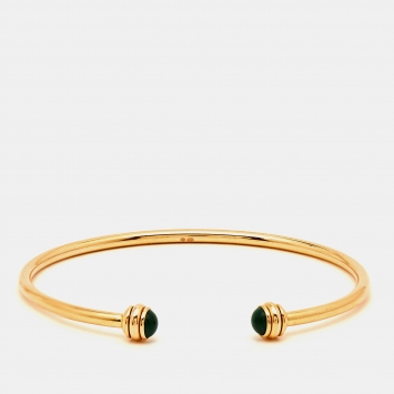 Pre Owned Piaget Possession Malachite 18k Rose Gold Bracelet 16