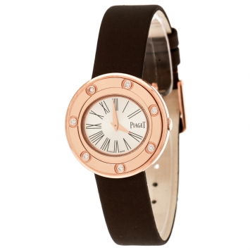 Pre Owned Piaget Silver Dial 18K Rose Gold And Diamonds Possession Women's Wristwatch 29 mm