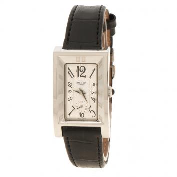 Pre Owned Balmain White Mother of Pearl  Quartz Stainless Steel Women's Wristwatch 24 mm