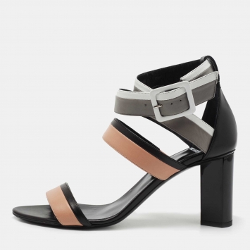 Pre Owned Pierre Hardy Multicolor Leather Block Heel Sandals Size 40