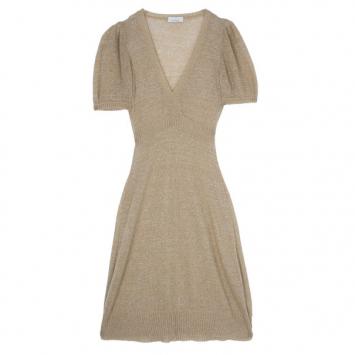 Pre Owned Pinko Gold Knit Dress S