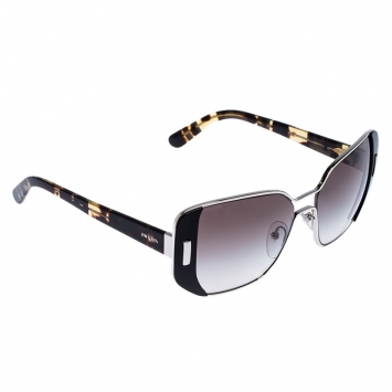 Pre Owned Prada Midnight Black Gradient SPR 59S Square Sunglasses