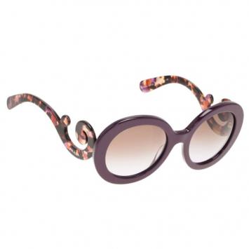 مملوكة مسبقًا Prada Purple Round Baroque Sunglasses
