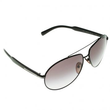Pre Owned Prada Black Gradient Aviator Sunglasses