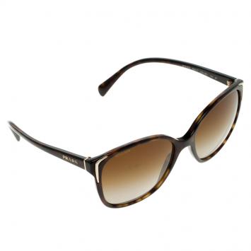 مملوكة مسبقًا Prada Brown Tortoise Frame SPR01O Cat Eye Sunglasses