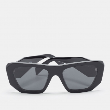 مملوكة مسبقًا Prada Black SPR B18 Symbole Frame Square Sunglasses