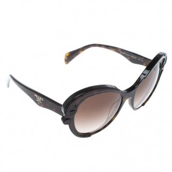 مملوكة مسبقًا Prada Tortoise/Brown Gradient SPR28N Butterfly  Sunglasses