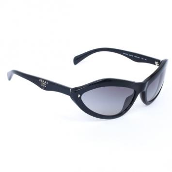 Pre Owned Prada Black Oval Womens Sunglasses