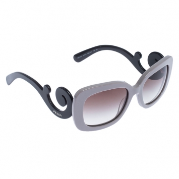 Pre Owned Prada Bicolor/Brown Gradient Baroque SPR 27O Square Sunglasses