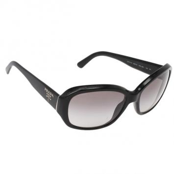 Pre Owned Prada Black SPR 31N Square Women Sunglasses