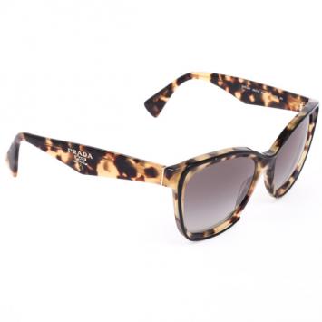 Pre Owned Prada Tortoise Shell Square Cat Eye Womens Sunglasses