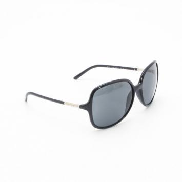 Pre Owned Prada 'D' Frame Black Oversized Sunglasses