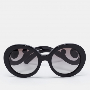 Pre Owned Prada Black Gradient SPR27N Minimal Baroque Sunglasses