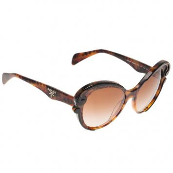 Pre Owned Prada Tortoise Frame Minimal Baroque Butterfly Sunglasses