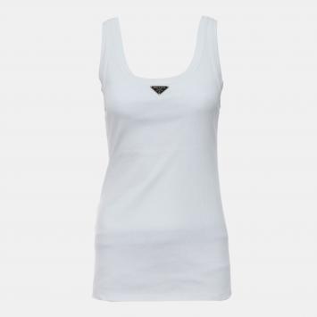 Pre Owned Prada Triangle Logo Tank Top