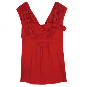 Pre Owned Prada Sleeveless Bow Top S