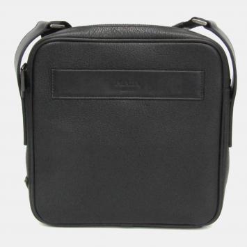Pre Owned Prada Toro Black Soft Calfskin Leather Crossbody Shoulder Bag