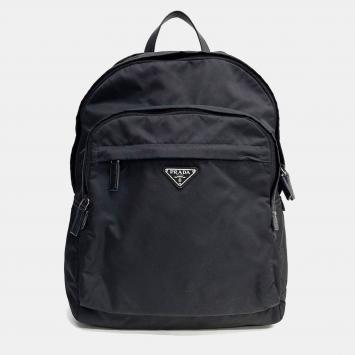 Pre Owned Prada Black Re-Nylon Backpack (2VZ048)