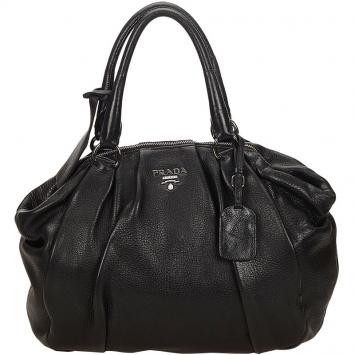 Pre Owned Prada Black Leather Everyday Bag