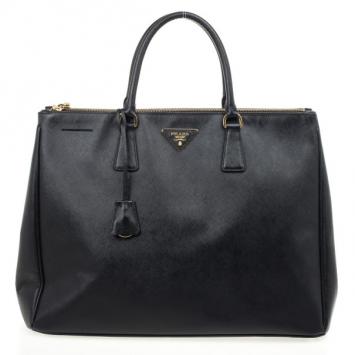 Pre Owned Prada Black Saffiano Lux Large Bag