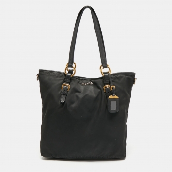 Pre Owned Prada Black Nylon Tote