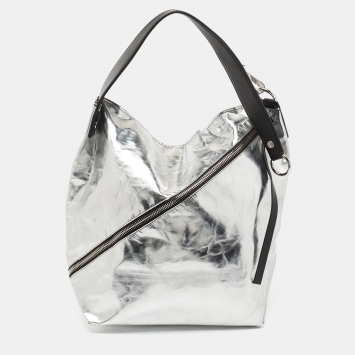 Pre Owned Proenza Schouler Silver Leather Shoulder Bag